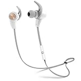 1byone Bluetooth 4.1 Wireless In-Ear Headphones, Sports Earphones with HD Stereo Sound & Modern, Sweat-Proof and Ergonomic Design, White & Grey