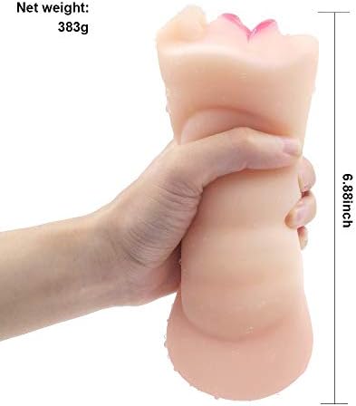 PPYTLOVE Piston Thrusting Tube with Soft Lifelike Ribbed Tunnel for Men Beginngers Hands Free Play