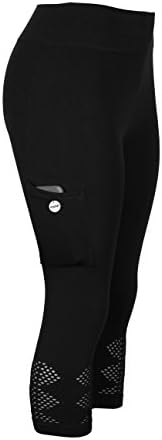 Crush Women's Seamless High Waisted Capri Legging with Pockets