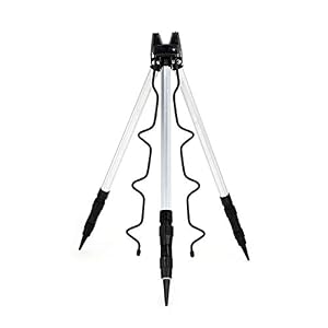 Vangonee Support Pour Cannes à Pêche Télescopique En Alliage D’aluminium 3 Sections Pliable Trépied Réglable Pour Pêche…