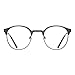 TIJN New Round Metal Non-Prescription Glasses Frame with Clear Lens