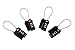 Oneplus Triple Security Cable Lock with 4 Pack,3 Digit Combination Luggage Lock for Travel, Laptop backpack,Black