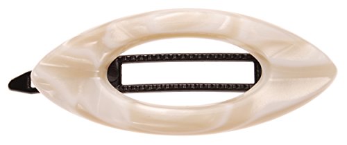 France Luxe Mini Cutout Oval on Plastic Tige Boule Barrette - Alba