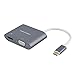 CableCreation USB C to VGA HDMI, Aluminum Type C to Dual HDM 4K VGA 1920P Thunderbolt 3 Compatible for MacBook Pro 2019 2018, iPad Pro 2019, XPS 13/15, Chromebook Pixel