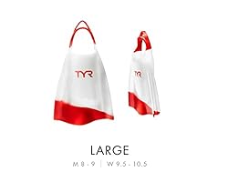 TYR Hydroblade Swim Training Fins, Clear, XX-Large