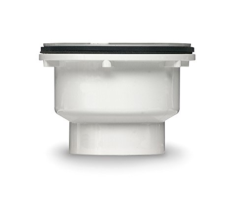Oatey 42045 2-Part PVC-Solvent Weld Shower Drain with Stainless Steel Strainer, 2-Inch
