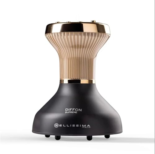BELLISSIMA ITALIA Diffon Supreme - Difusor XL y secador de pelo para cabello rizado y ondulado, botón fresco, tecnología iónica y cerámica para no encrespamiento, Negro