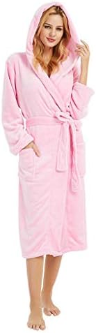 Women's Wrap Robe,Shawl Bathrobe Sleepweer Coat Hooded Bathrobe Toweling Robe