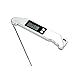 TedGem Cooking Thermometer, Digital Instant Read Food Meat Thermometer, Digital Electronic BBQ Thermometer with Collapsible Internal Probe (Silver)