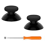 eXtremeRate Black Replacement Thumbsticks for for