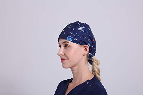 Zaqzeq Adjustable Surgical Cap Scrub Hat Medical Doctor Nurse Sweat Absorption Woman/Man (color01)