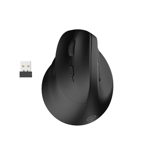 Mobility Lab Ergo M30W Left – Vertikale Multi-Connection-Maus für Linkshänder – Dreifache kabellose Verbindung, leise Klicks, Empfindlichkeit in 4 Stufen einstellbar – MacOS & Windows-Kompatibilität