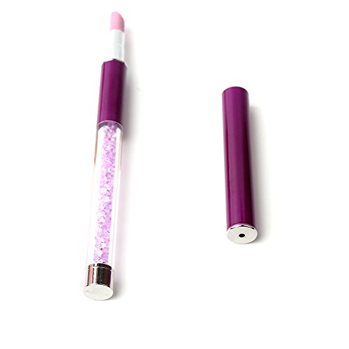 WOKOTO Quartz Nail Art Cuticle Pusher Pen With Spoon Cut Dead Skin Remover Gel Polish Grinding Buffing Care Stick
