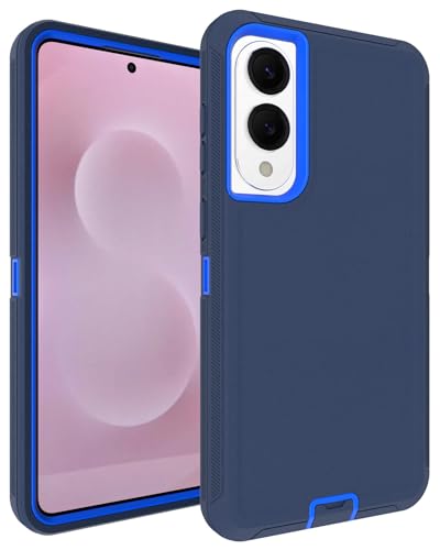 Aliruke for Samsung Galaxy S25 Edge Case, 16ft Drop Protection, Full-Body Non-Slip Shockproof, 3-Layer Rugged Heavy Duty Phone Case with Dustproof Port Cover, Blue
