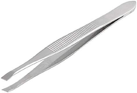 Flat Edge Tweezers Eyebrow Hair Plucker Beauty Single Tool 1pc