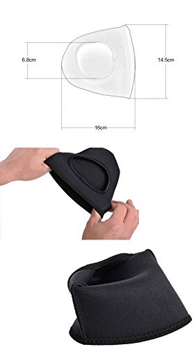 LETUSPORT Cycling Bike Shoes Cover Portable Winter Warmer Protector for Women Men Black (Black) - Thumbnail 3