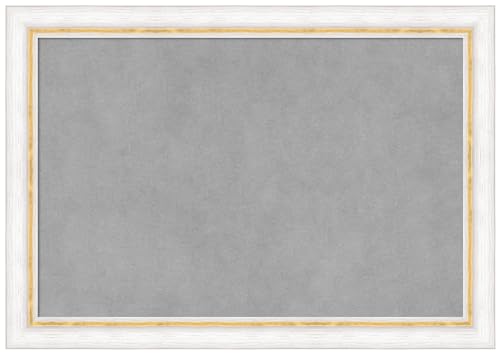 Amanti Art White Framed Magnetic Board 14x20 Small Vision Board for use with Ma…