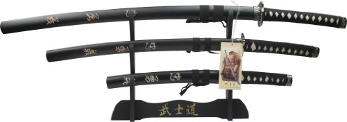 Bladesusa sw-68l4 3-piece katana samurai sword set 40-i…