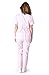 Natural Uniforms Women's Mock Wrap Scrub Set (Pink) (Small)