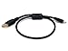 Monoprice 1.5-Feet USB 2.0 A Male to Mini-B 5pin Male 28/24AWG Cable with Ferrite Core (Gold Plated) (105446),Black