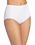 Warner's Women's No Wedgies No Worries Modern Brief Panty, White, 6