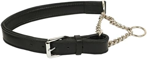 adjustable leather half check collar