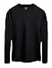 WoolX Men's Explorer Midweight Merino Wool Base Layer Crew Neck Top for Warmth Black