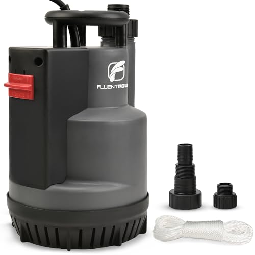 FLUENTPOWER 1/2HP Sump Pump 2500GPH Submersible Utility Pump, Automatic