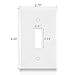 Light Switch Cover, White 12 Pack Switch Plates Covers Single Gang Toggle Wall Outlet Covers, Standard Size, Unbreakable Polycarbonate