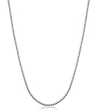 Jstyle Jewelry 1MM Stainless Steel Chain Necklaces for Women Box Link, 14-30 Inch