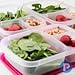Bento Lunch Box 3 Compartment Food Containers – Set of 8 Storage meal prep Container Boxes– Ideal for Adults, Toddler, Kids, Girls, and Boys – Free Fork/Spoon & Puzzle Sandwich Cutter