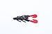 Zoom UltraVibe Speed Craw-Pack of 12 (Black Red/Red Claw, 3.5-Inch)