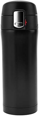 Travel Coffee Mug, Double Walled Vacuum Stainless Steel Sports Water Bottle, Drink Flask, 450ml 16OZ, Stainless Steel Vacuum Thermos Insulated Water Bottle Travel Mug Coffee Tea Cup 350ml (Black)