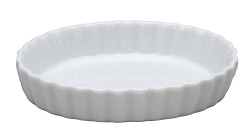 Vertex China ARG-OQ6 Market Buffet Oval Quiche Dish, Fluted, 5-3/4