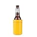 Tahoe Trails Stainless Steel 12oz Vacuum Insulated Can and Bottle Coozie | Double Wall Can Cooler For Cans and Bottles | Copper Plated Can Chiller and Metal Coozie | Empire Yellow