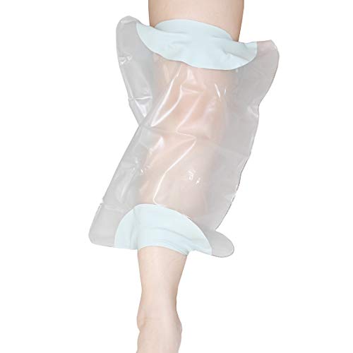 Knee Cast Cover for Shower Adult, Reusable Waterproof Shower Cast