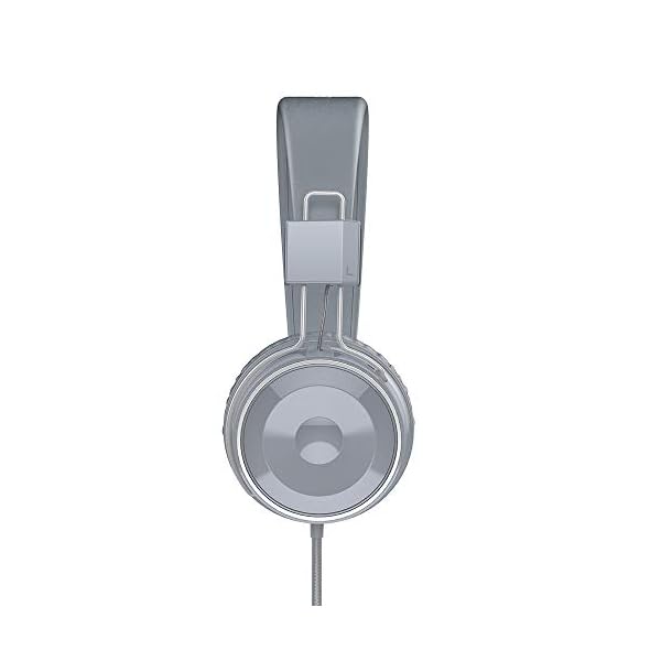 Baseman-Wired-Foldable-Headphones-with-Mic-Stereo-Heavy-Bass-On-Ear-Headset-for-iPhone-Cell-Phones-Laptop-Tablet-Mp4-Mp3-Macbook-PC-Grey BASEMAN Wired Headphones with Microphone - Foldable Wired On-Ear Headphones for Laptops Computer Cellphone Tablet…