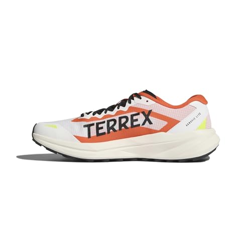 Hombre Terrex Agravic Lite Shoes, FTWR White/Core Black/Impact Orange, 42 EU
