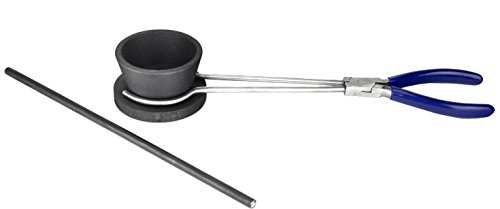 Smelting Kit for Melting Gold Silver Copper with a Torch Graphite Crucible Cup, Tongs, and Graphite Stir Rod