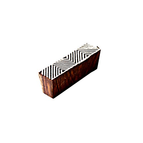 Hashcart Baren for Block Printing Stamps/Wooden Stamping Block/Handcarved Designer Craft Printing Pattern for Saree Border,Henna/Textile Printing,Scrapbooking,Pottery Crafts & Wall Painting,Set of 9