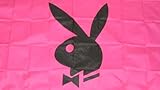 NEOPlex 3' x 5' Flag - Playboy Bunny Black w/ Pink Background