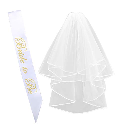Écharpe Bride To Be HOWAF - Accessoire EVJF En Satin - Or Rose Et Fleurs - Pour Enterrement Vie Jeune Fille