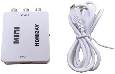 Amcom HDMI to AV Composite Video Converter Mini Box Adapter with USB Charge Cable for TV PC PS3 Xbox STB DVD