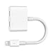 Lightning Adapter Headphone for iPhone 8/8 Plus iPhone X iPhone 7/7 Plus/6Plus.2 in 1 Lightning Jack Earphone to 3.5mm AUX Jack Adaptor Splitter Cable (Audio + Charge)Support iOS 11 or Later (White) …