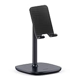 UGREEN Cell Phone Stand Desk Holder Compatible for iPhone 11 Pro Max XS XR 8 Plus 6 7, Samsung Galaxy S10 Plus S9 S8 Note 9 8 S7 S6, Google Pixel 3 XL, LG V40 V30 G7 G6 Smartphone, Adjustable (Black)