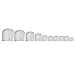 DZT1968 500 Pcs 10 sizes long lasting Fake Artificial Nails Sticker Natural Acrylic False Toe Nails Tips (Clear)