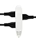 Uninex EC1606AUL Flat Angle Plug Extension Cord with 3-Outlet, 3-Prong, 6-Foot, 1-Pack