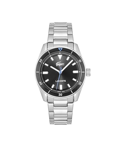 Montre à Mouvement à Quartz Trois Aiguilles pour Homme Collection Boston avec Bracelet en Acier Inoxydable Argenté - 2011433