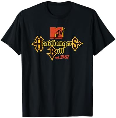 Amazon.com: MTV Headbangers Ball Outline Logo T-Shirt Small