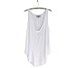 HugeStore Summer Sleeveless Casual Tank Tops Vest T-Shirt Blouse for Women Ladies White